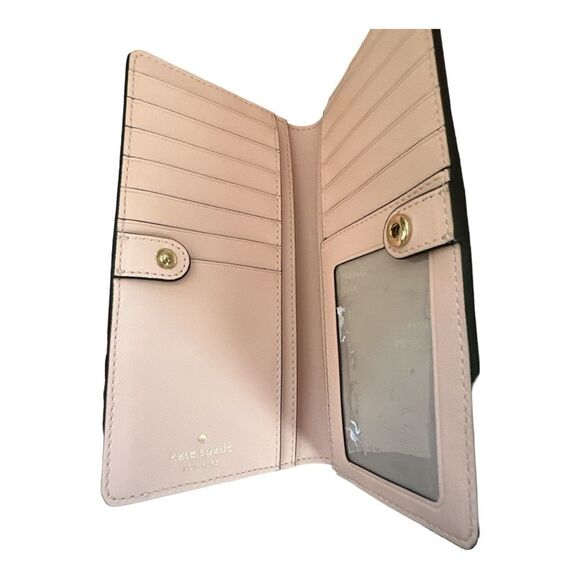 Kate Spade Madison Saffiano East West Leather Laptop Tote bag Pink and wallet - Picture 3 of 11